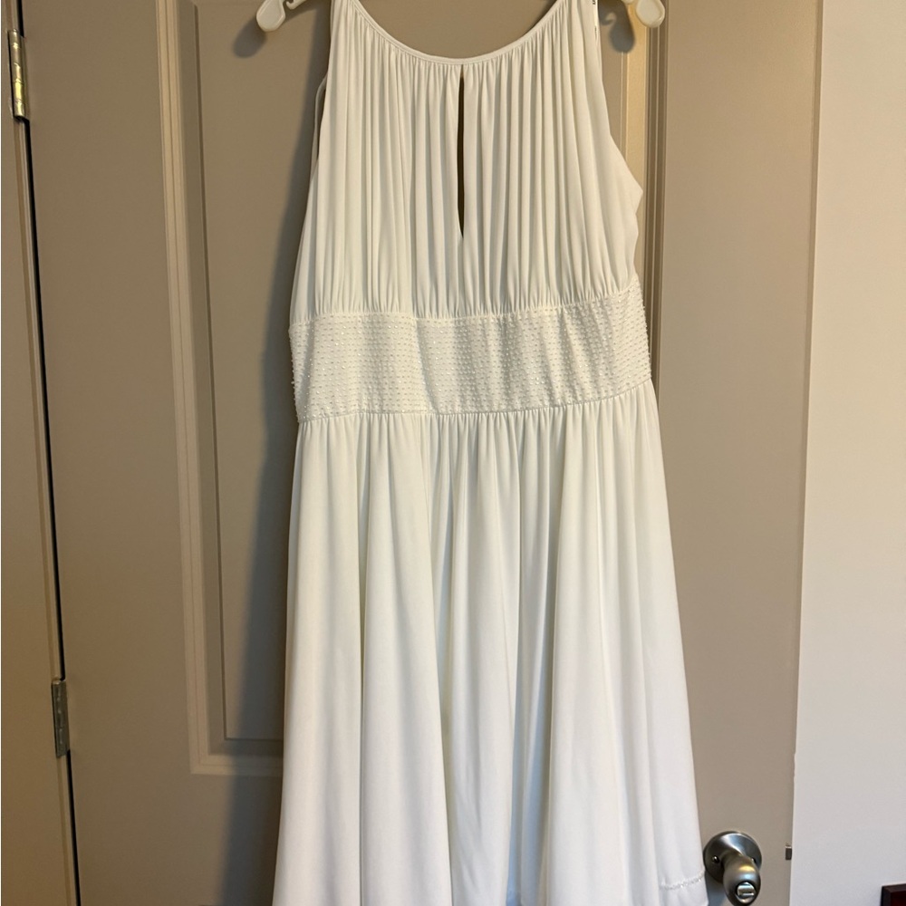 David's Bridal White Mini Dress